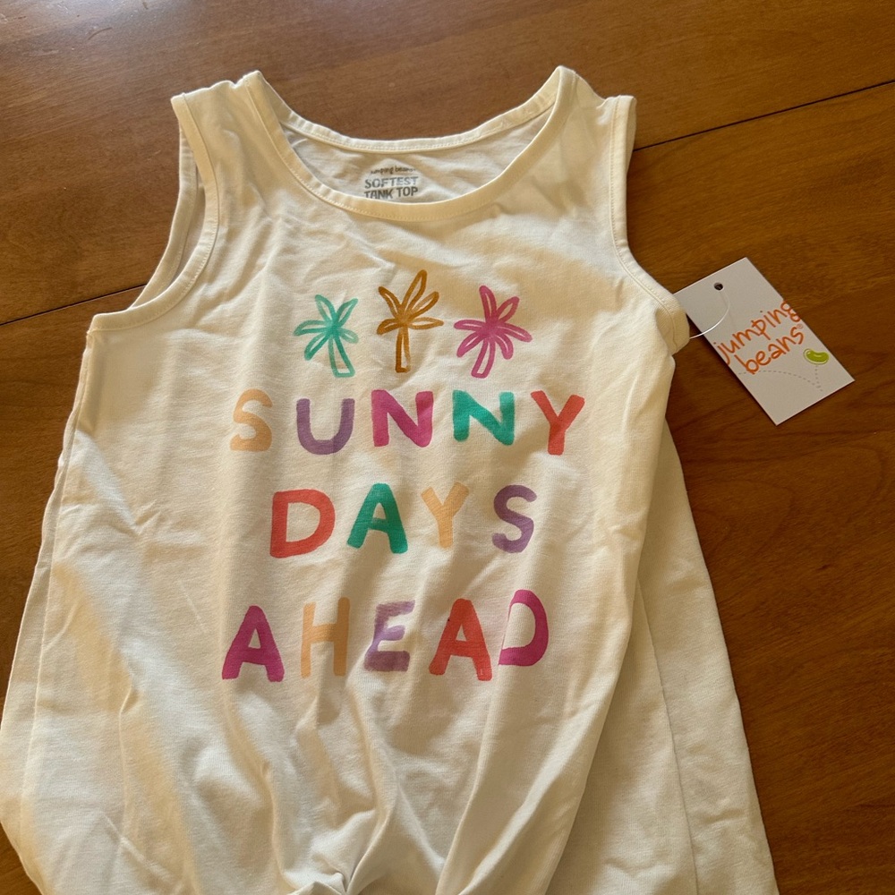 Girls summer t shirt tie knot tank